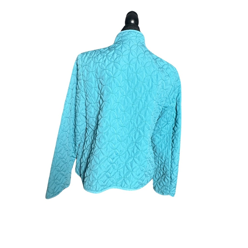 Beautiful Pattern Stitch Button Down Blue Vintage… - image 4